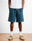 Pleated Denim Short