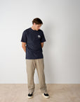 Measure Twice Cut Once Back Print T - Navy