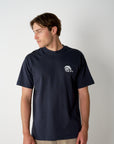 Measure Twice Cut Once Back Print T - Navy