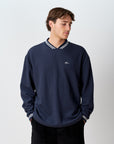 Waffle Long Sleeve - Navy