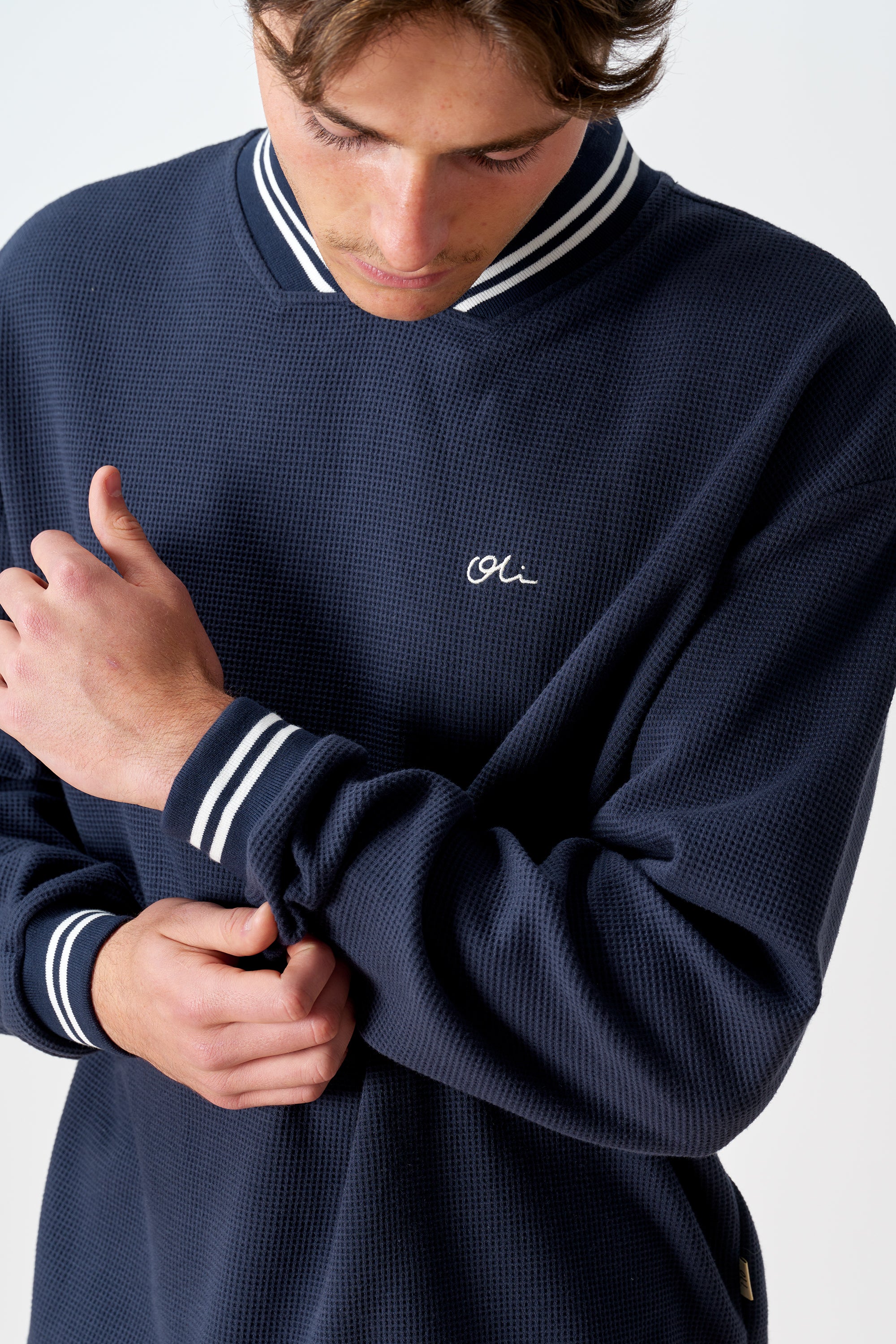 Waffle Long Sleeve - Navy