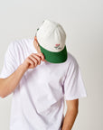 Flower Cap - White & Green