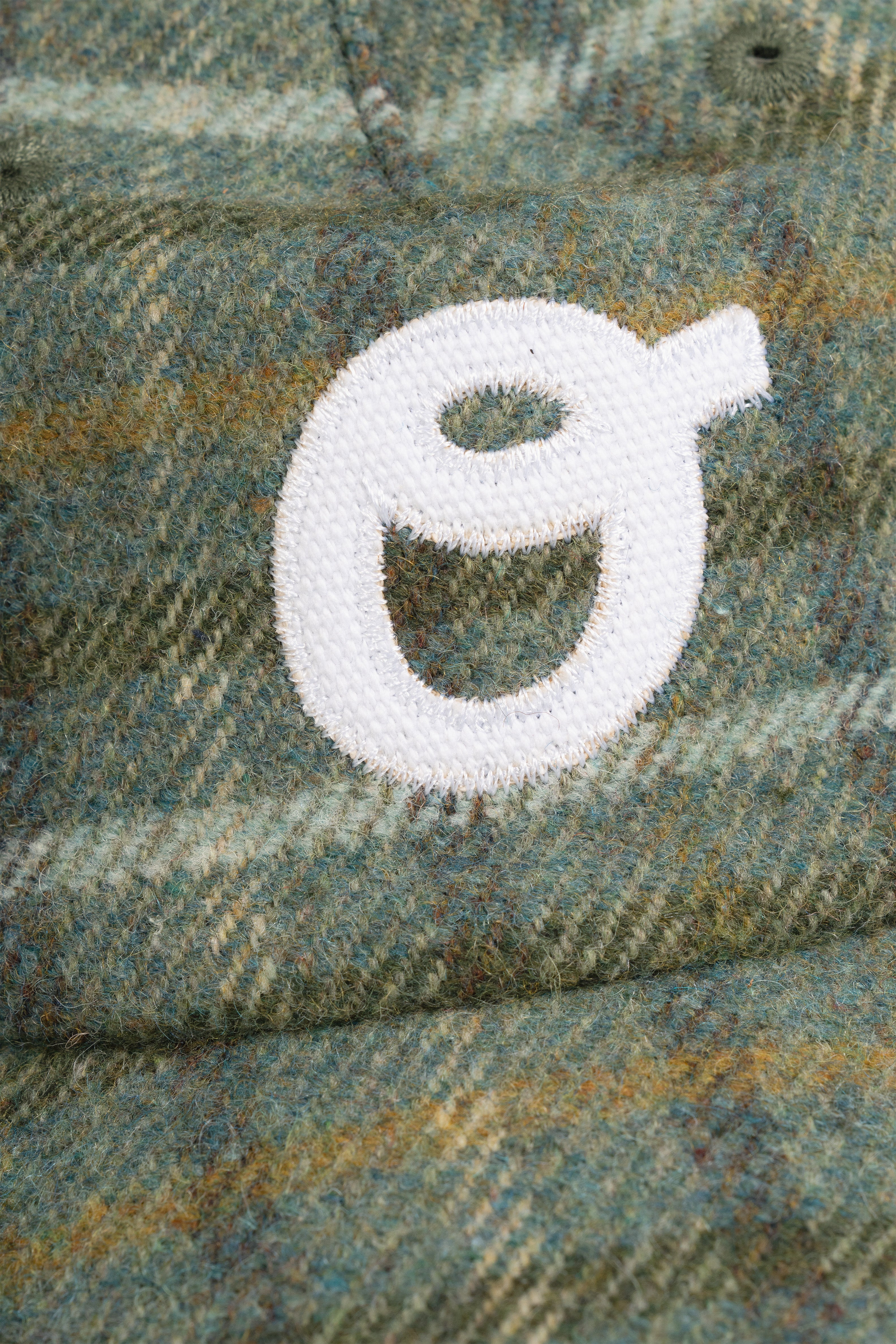 Appliqué Cap - Wool Check