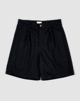 Pleated Cotton Short - Black