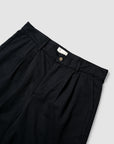 Pleated Cotton Short - Black