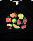 Fruit Salad Crop T - Black