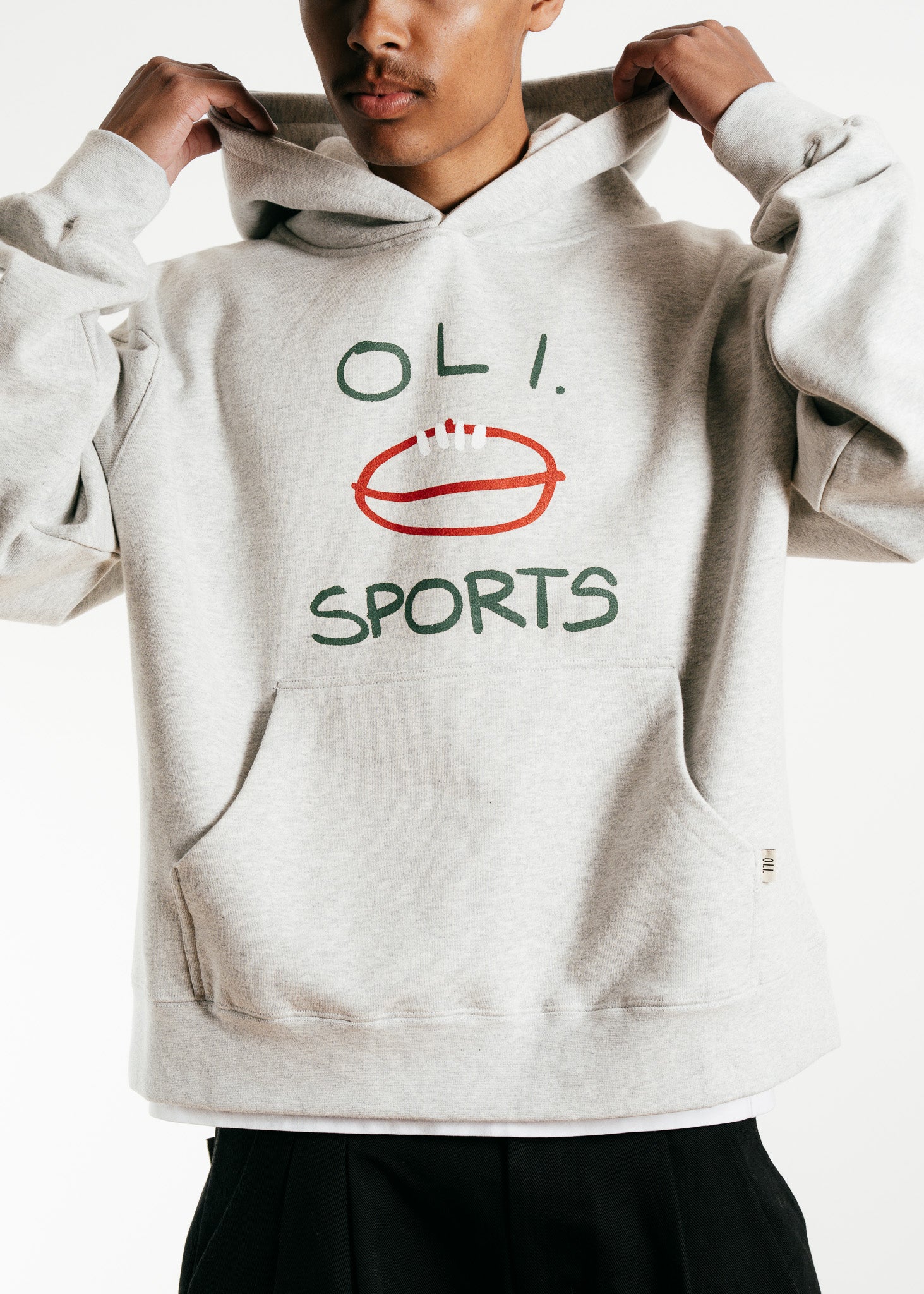Footy Sports Hood - Snow Marle