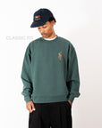 Embroidered Golf Bag Pullover - Forest Green