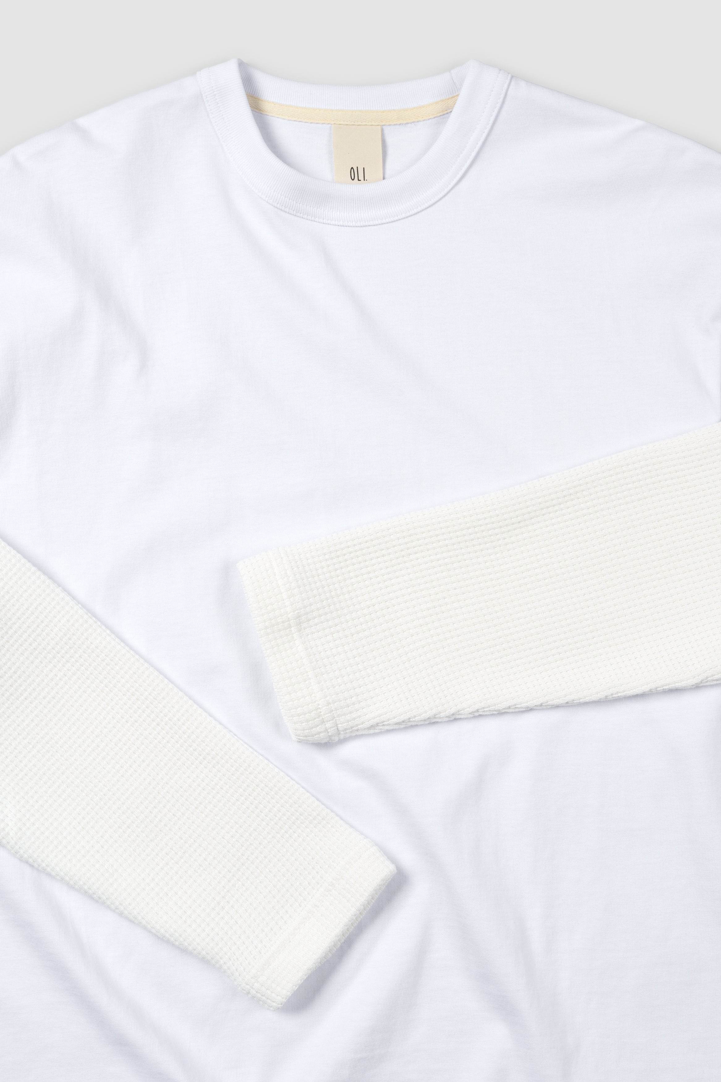 BIO WEAR LAYERED L/S TEE White