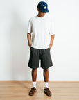 Pleated Cotton Short - Coal