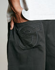 Pleated Cotton Short - Coal