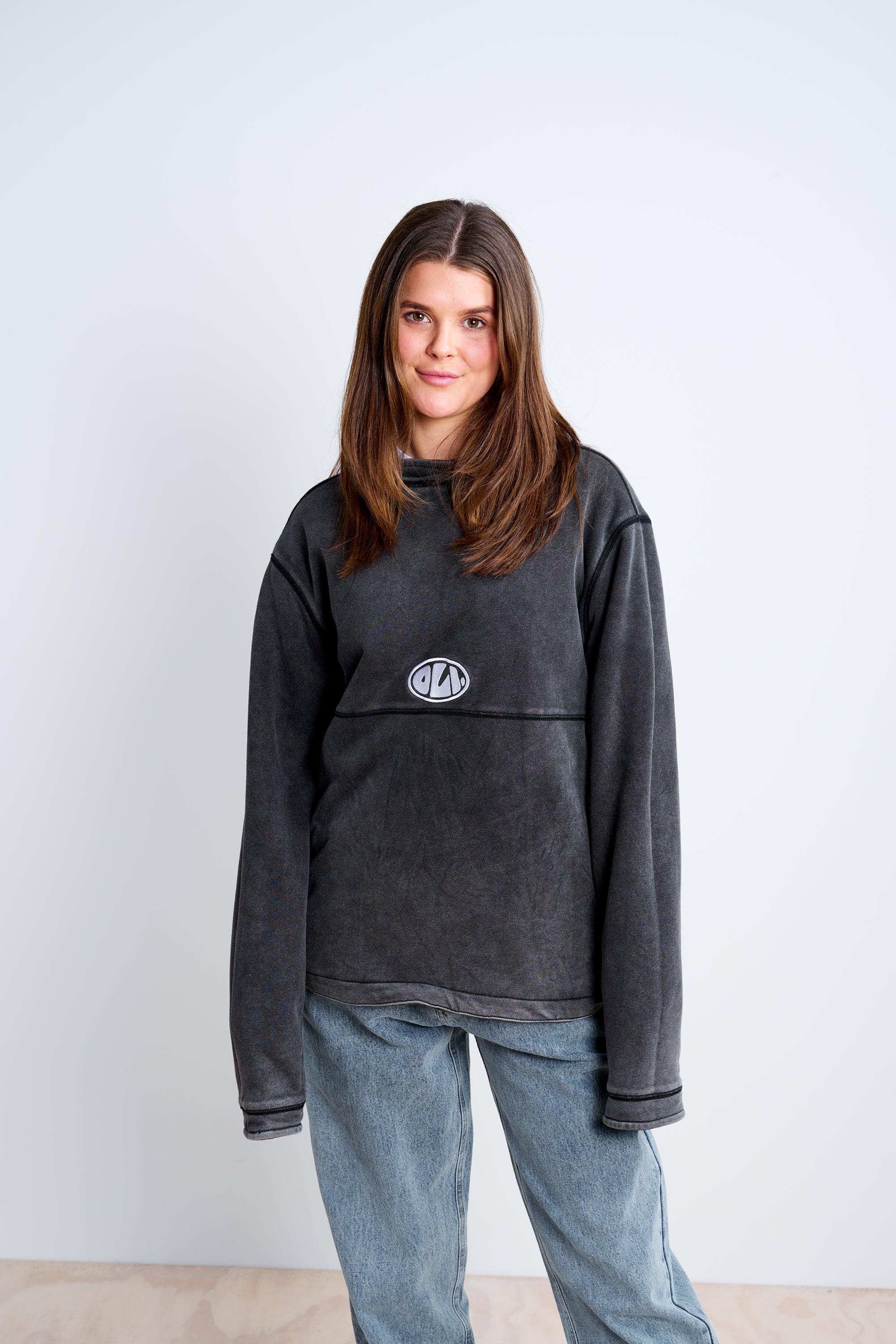 Reversible Mock Neck - Washed Black