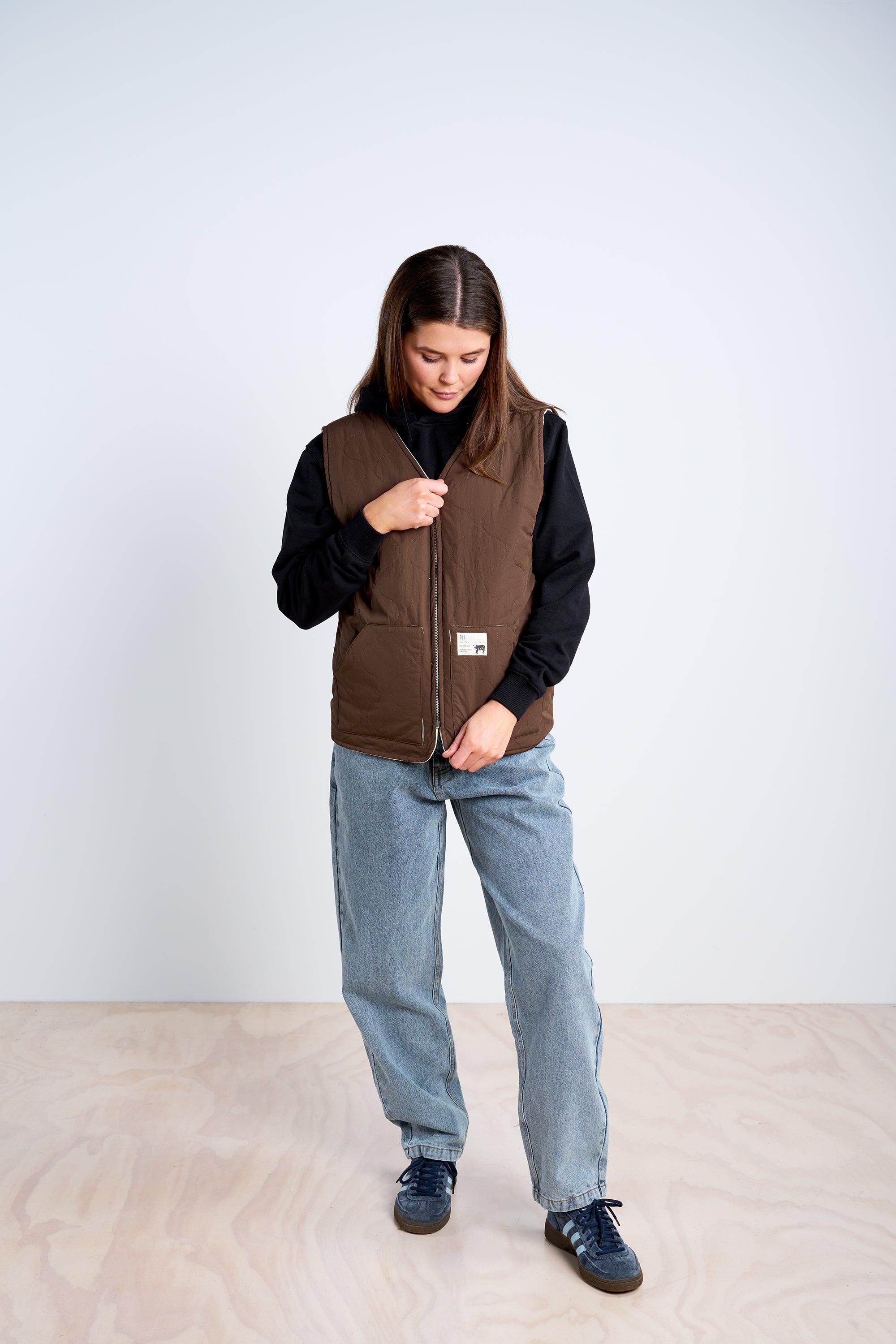 Reversible Carpenter Vest - Choc &amp; Cream