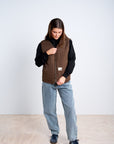 Reversible Carpenter Vest - Choc & Cream