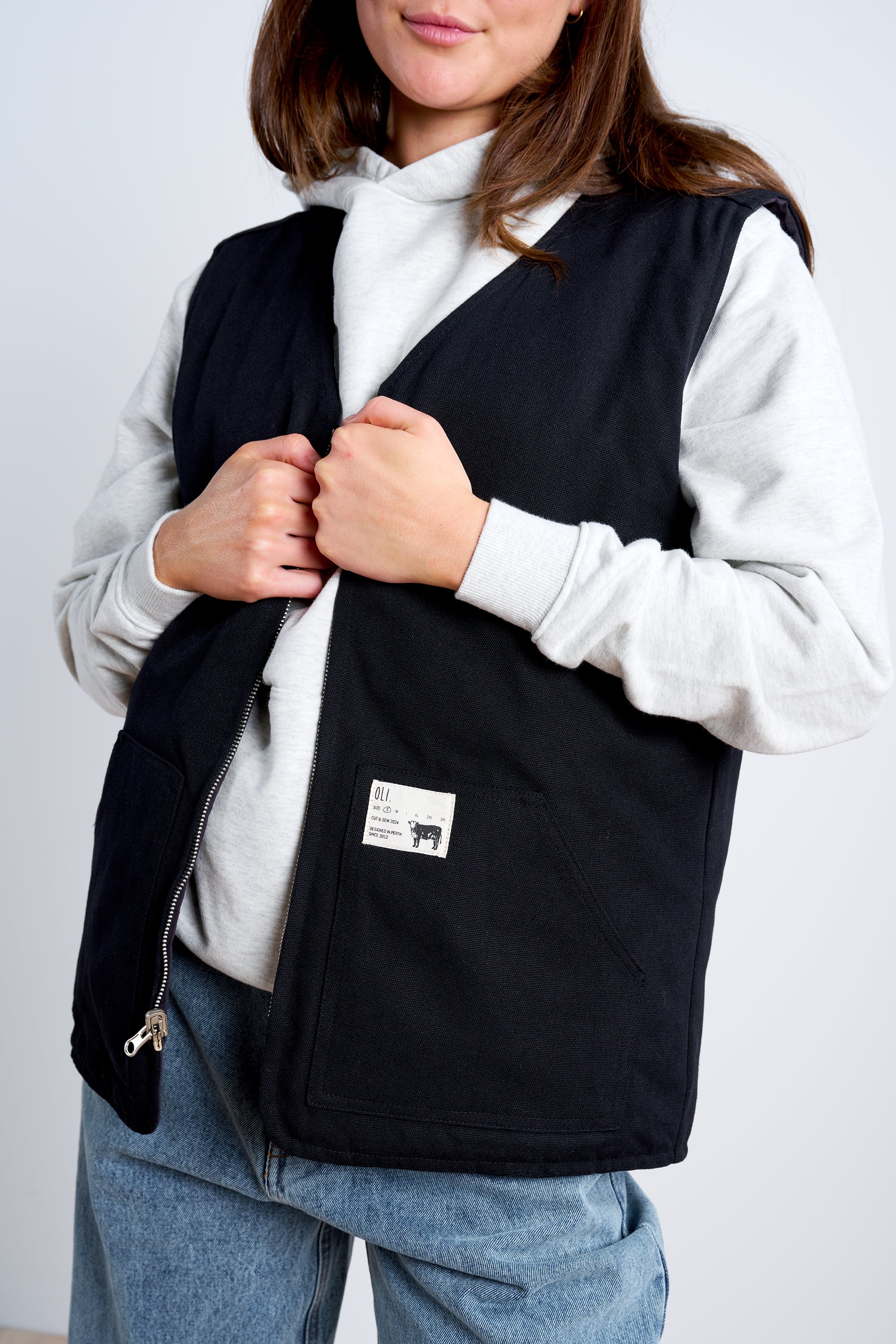 Reversible Carpenter Vest - Black &amp; Coal