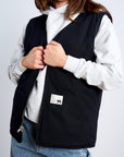 Reversible Carpenter Vest - Black & Coal