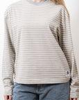 Jamie Stripe Long Sleeve T - Grey