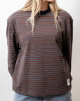 Jamie Stripe Long Sleeve T - Brown