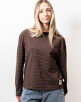 Jamie Stripe Long Sleeve T - Brown