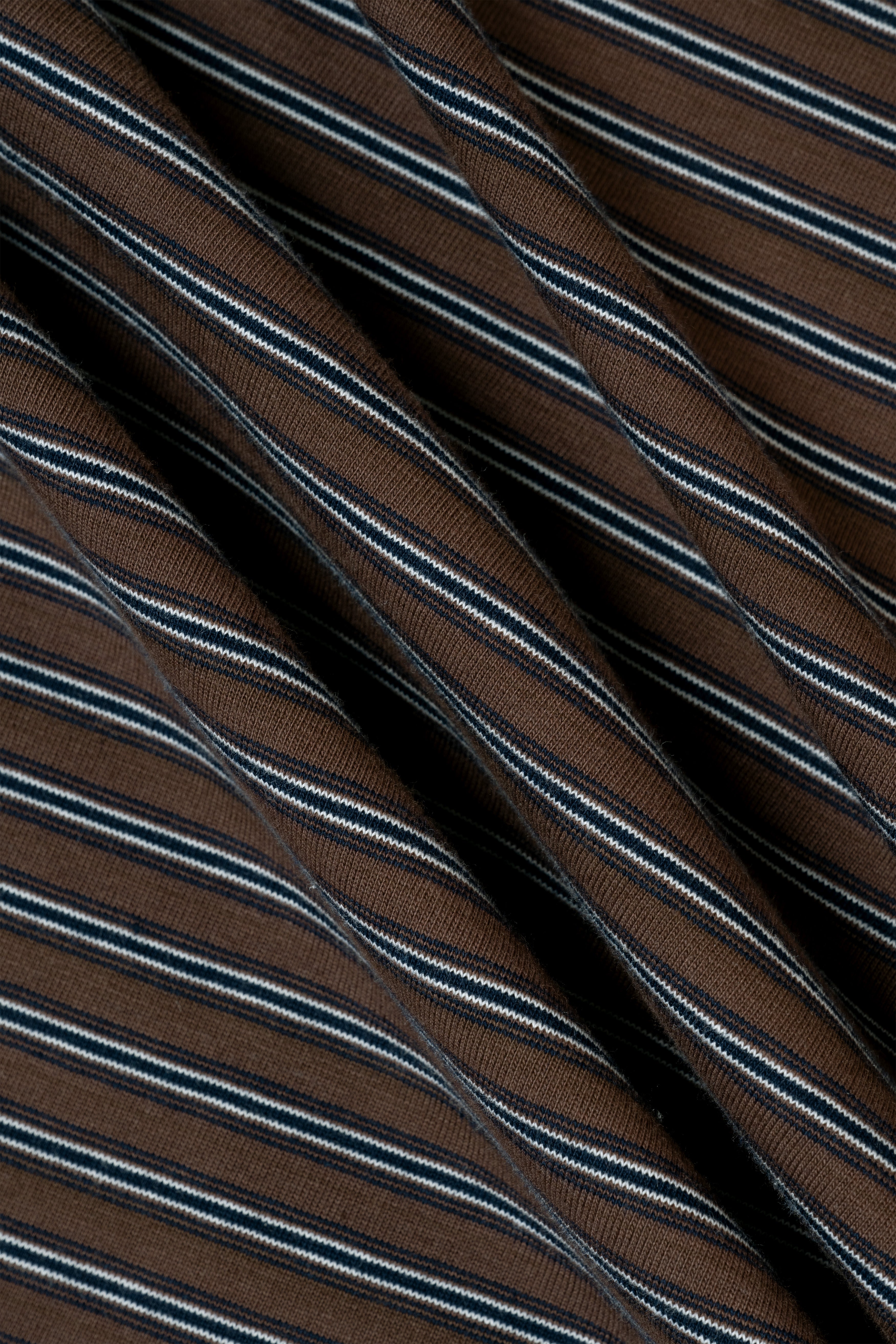 Jamie Stripe Long Sleeve T - Brown