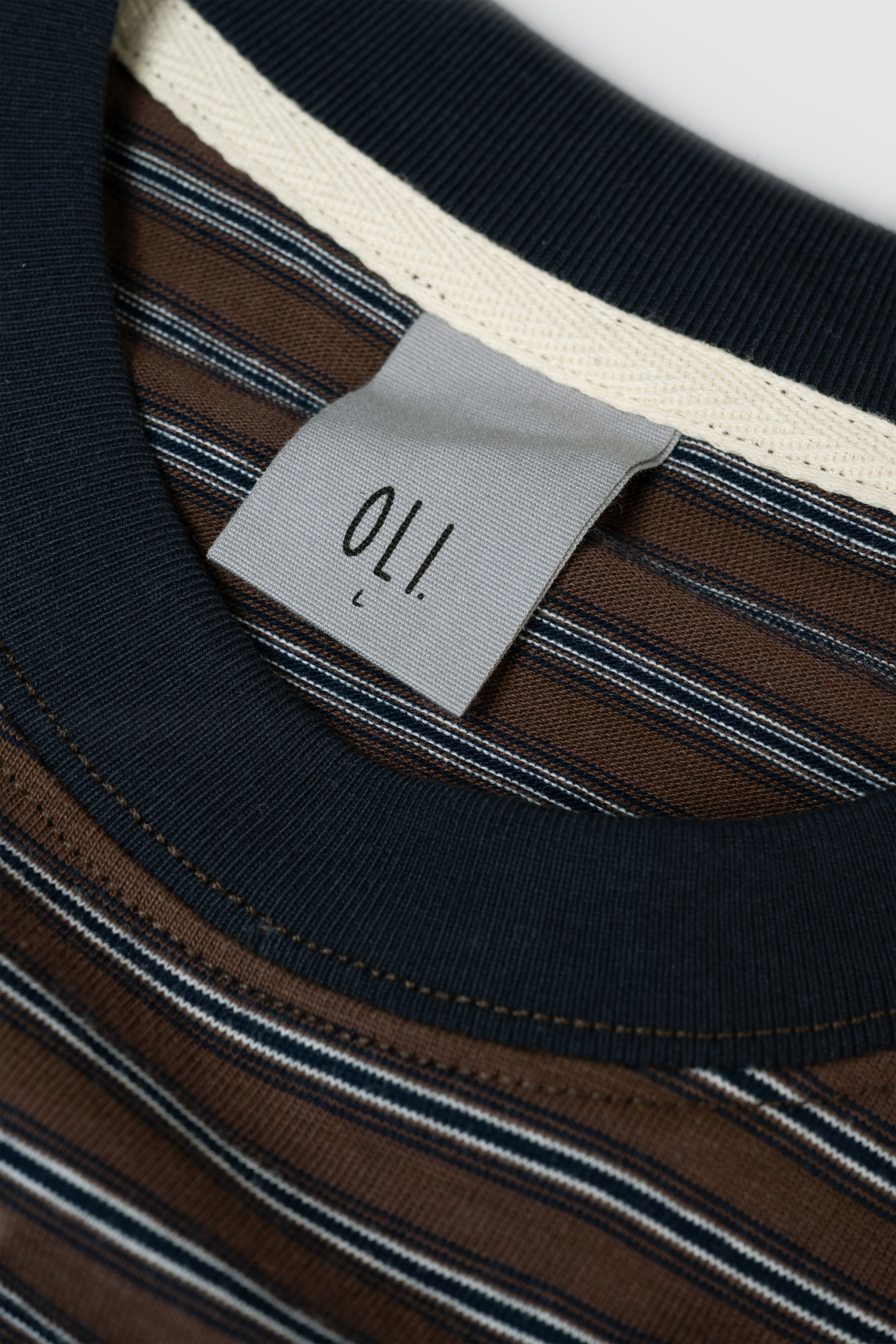 Jamie Stripe Long Sleeve T - Brown