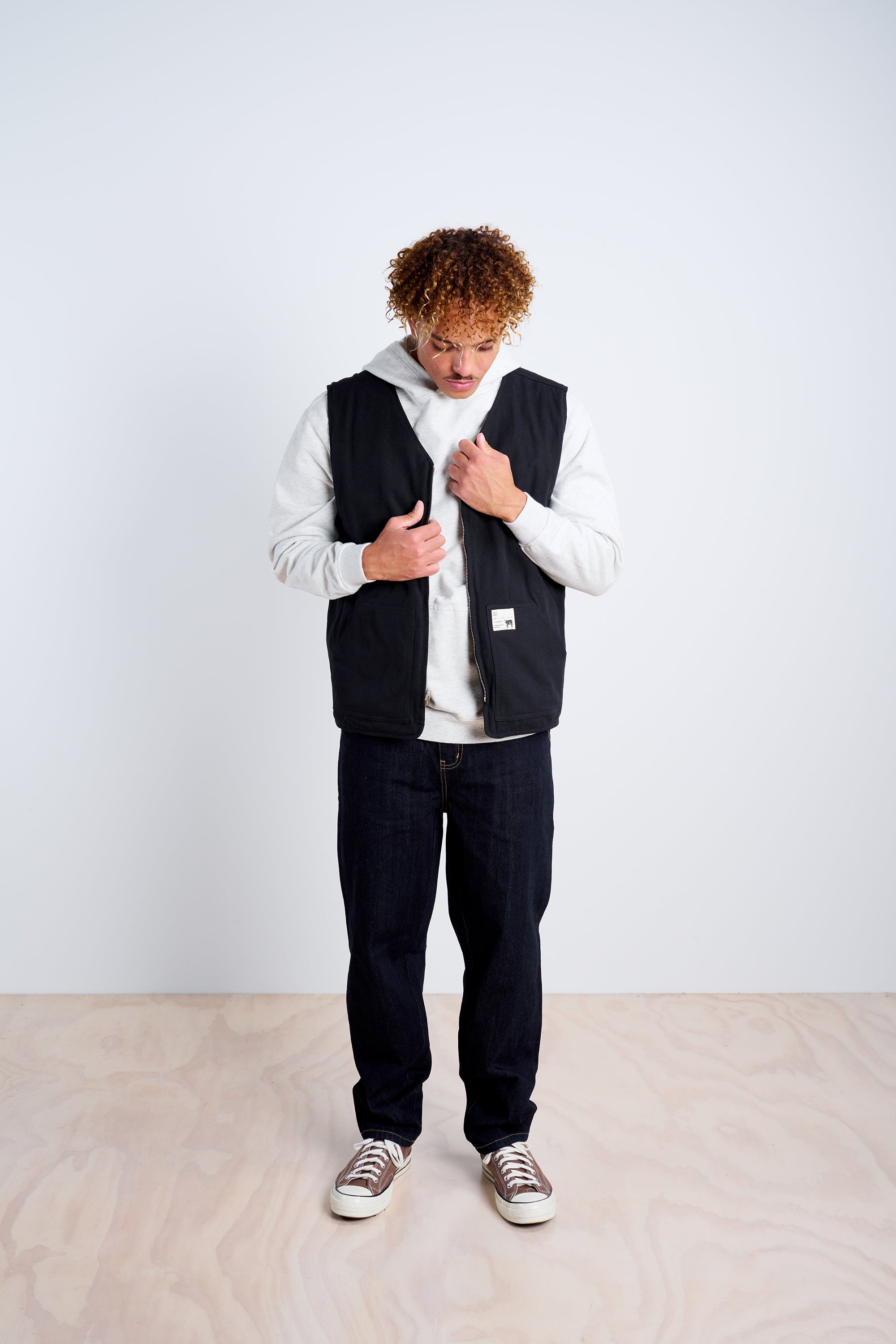 Reversible Carpenter Vest - Black &amp; Coal