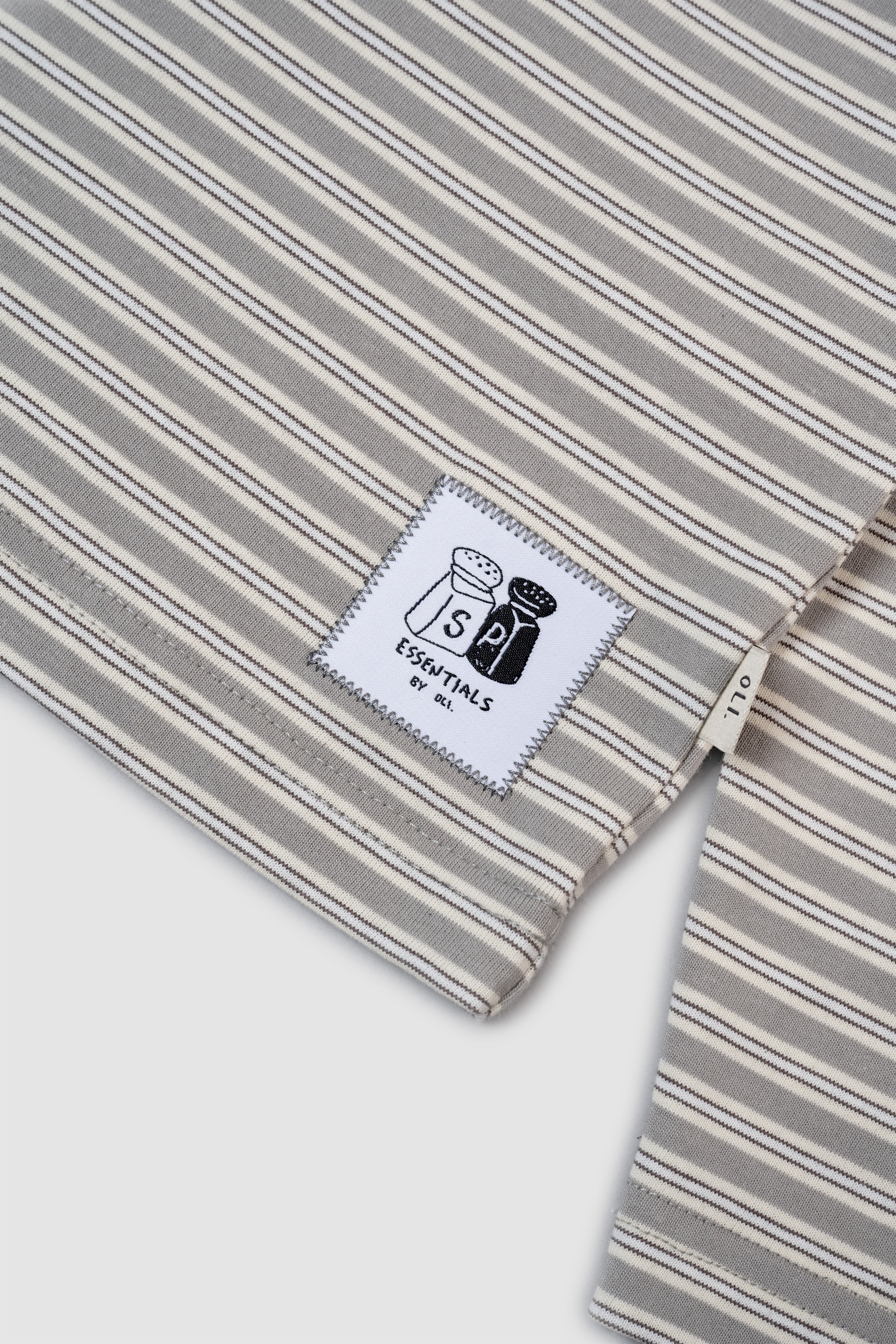 Jamie Stripe Long Sleeve T - Grey
