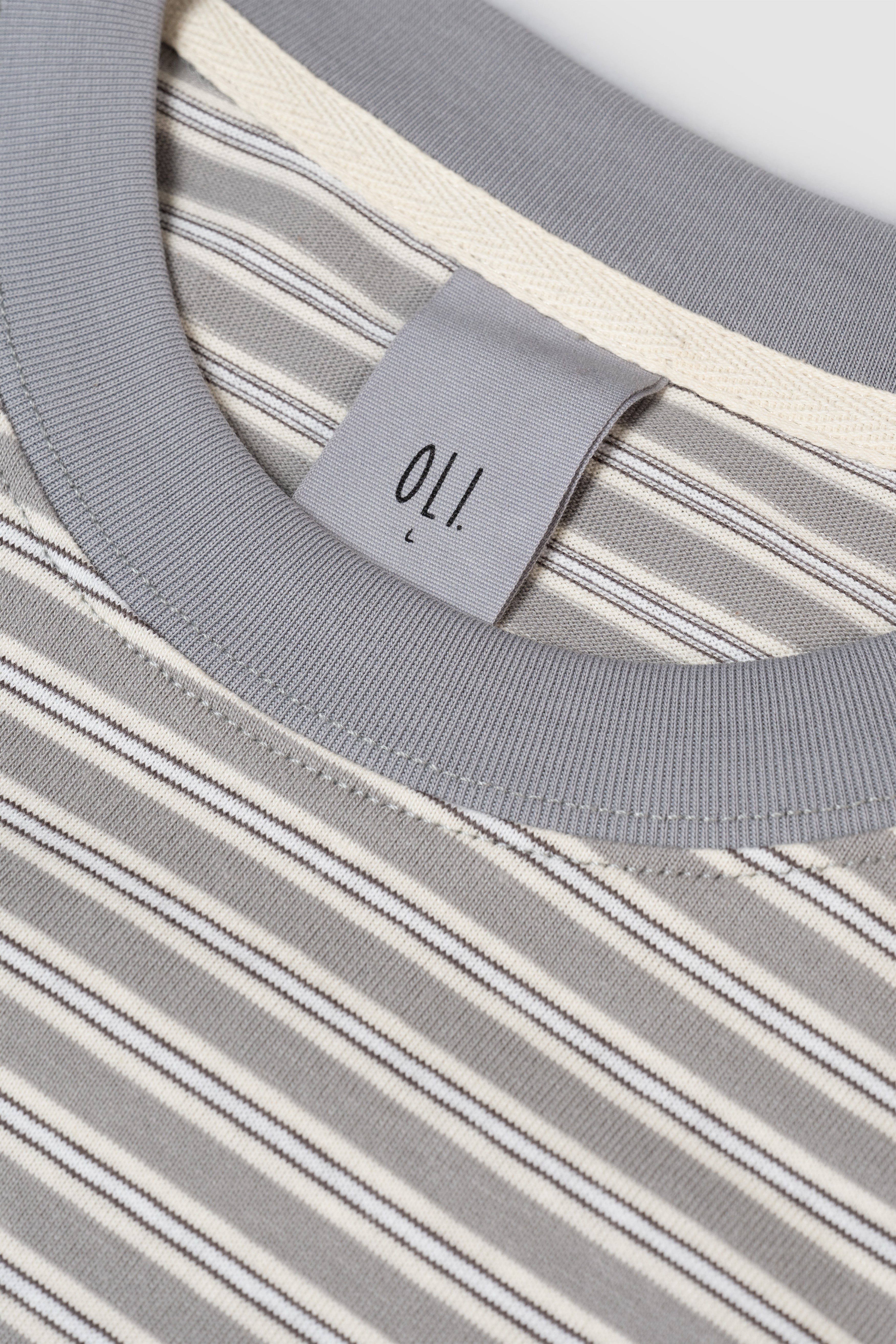 Jamie Stripe Long Sleeve T - Grey