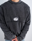 Reversible Mock Neck - Washed Black