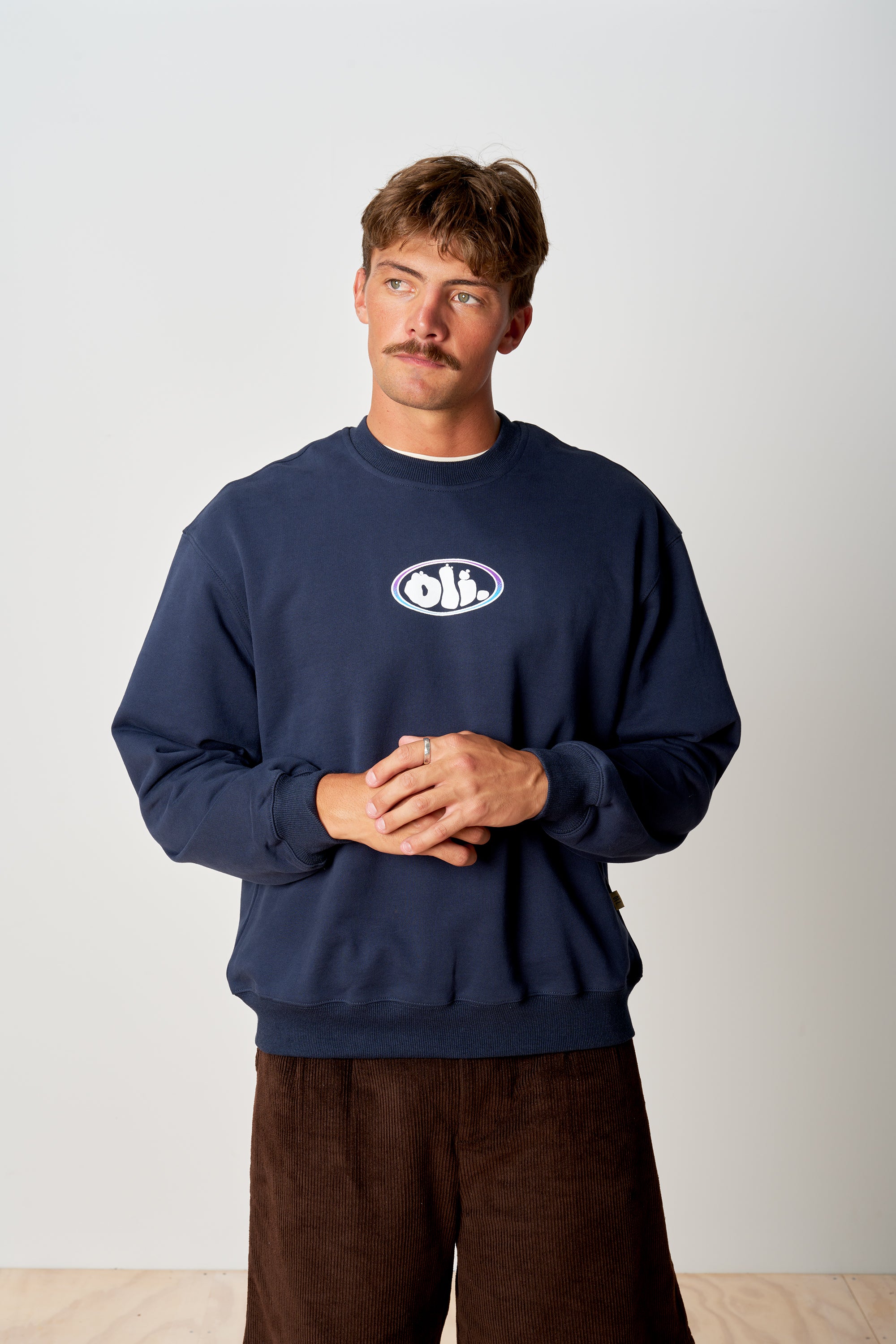 Fluid Logo Pullover - Navy