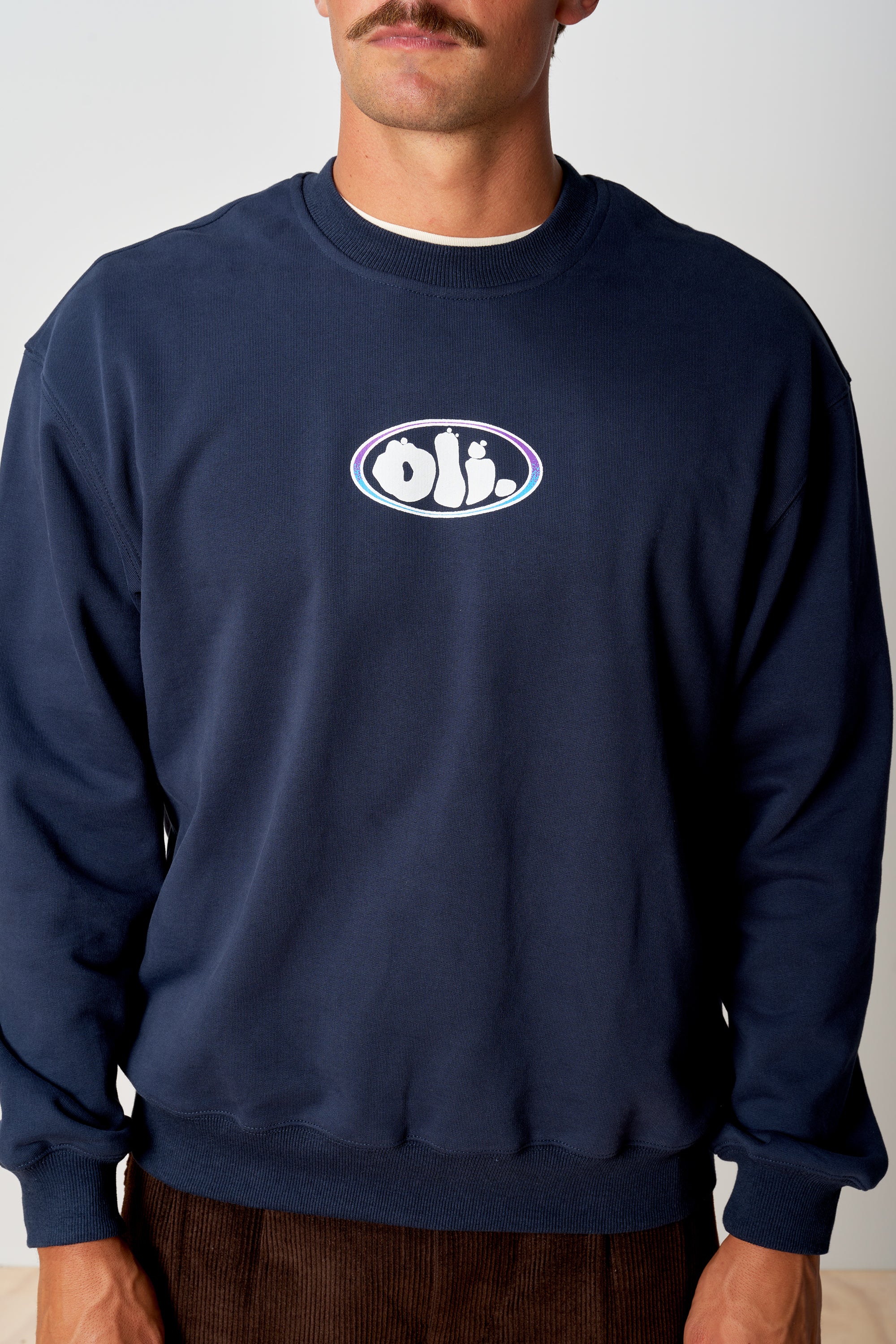 Fluid Logo Pullover - Navy