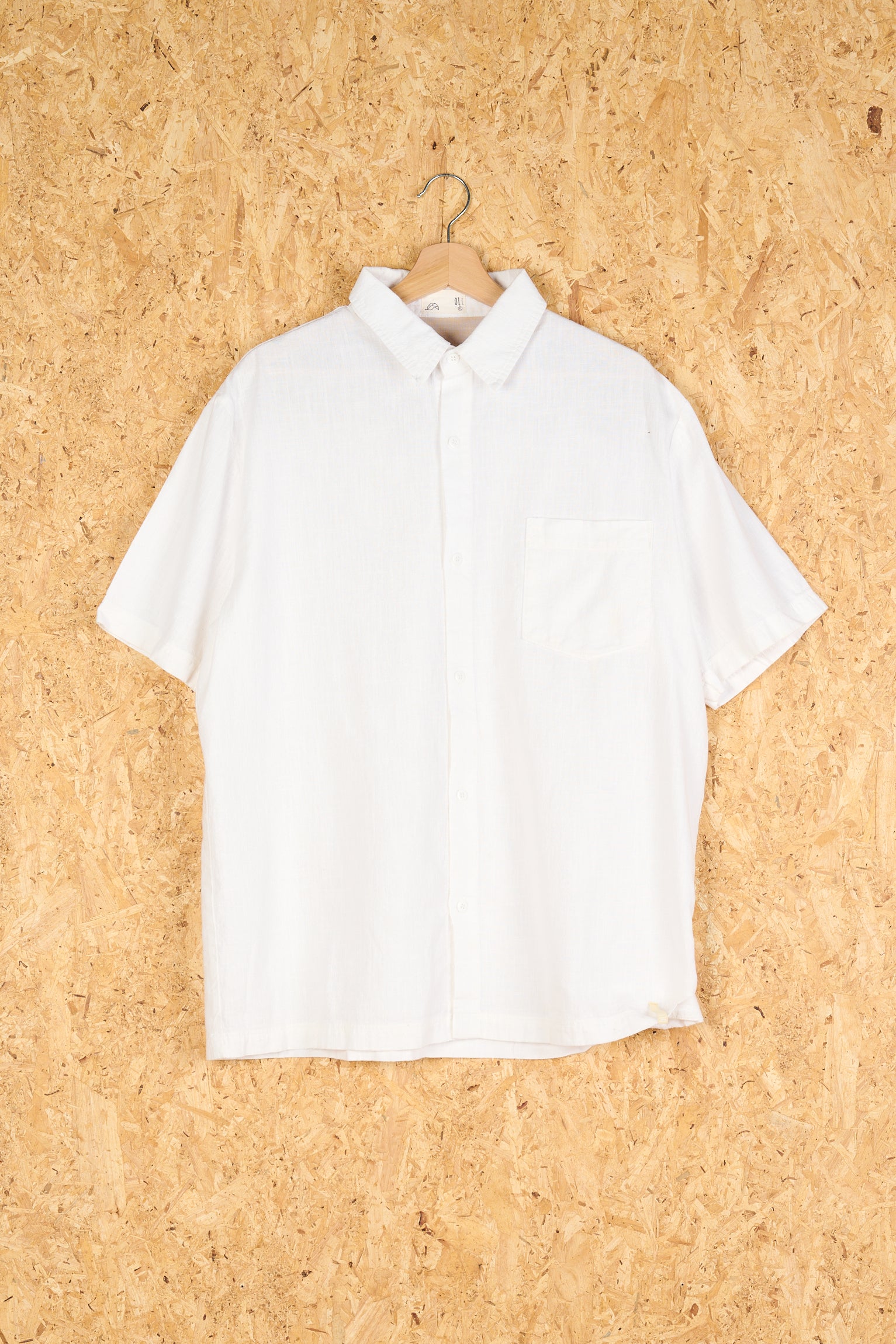 PRE LOVED | Linen button up white - XL