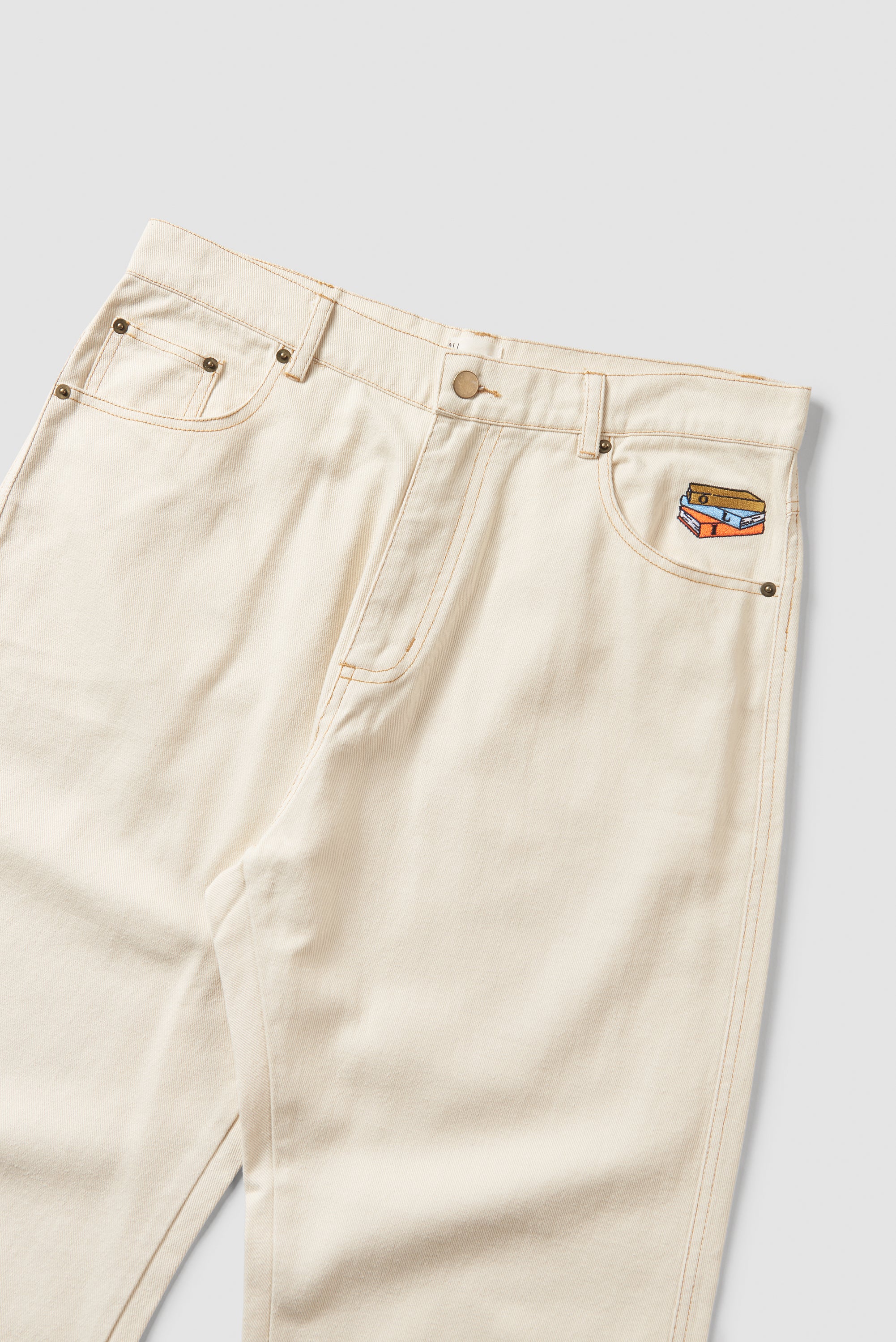 Relaxed Jeans - Cream