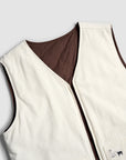 Reversible Carpenter Vest - Choc & Cream