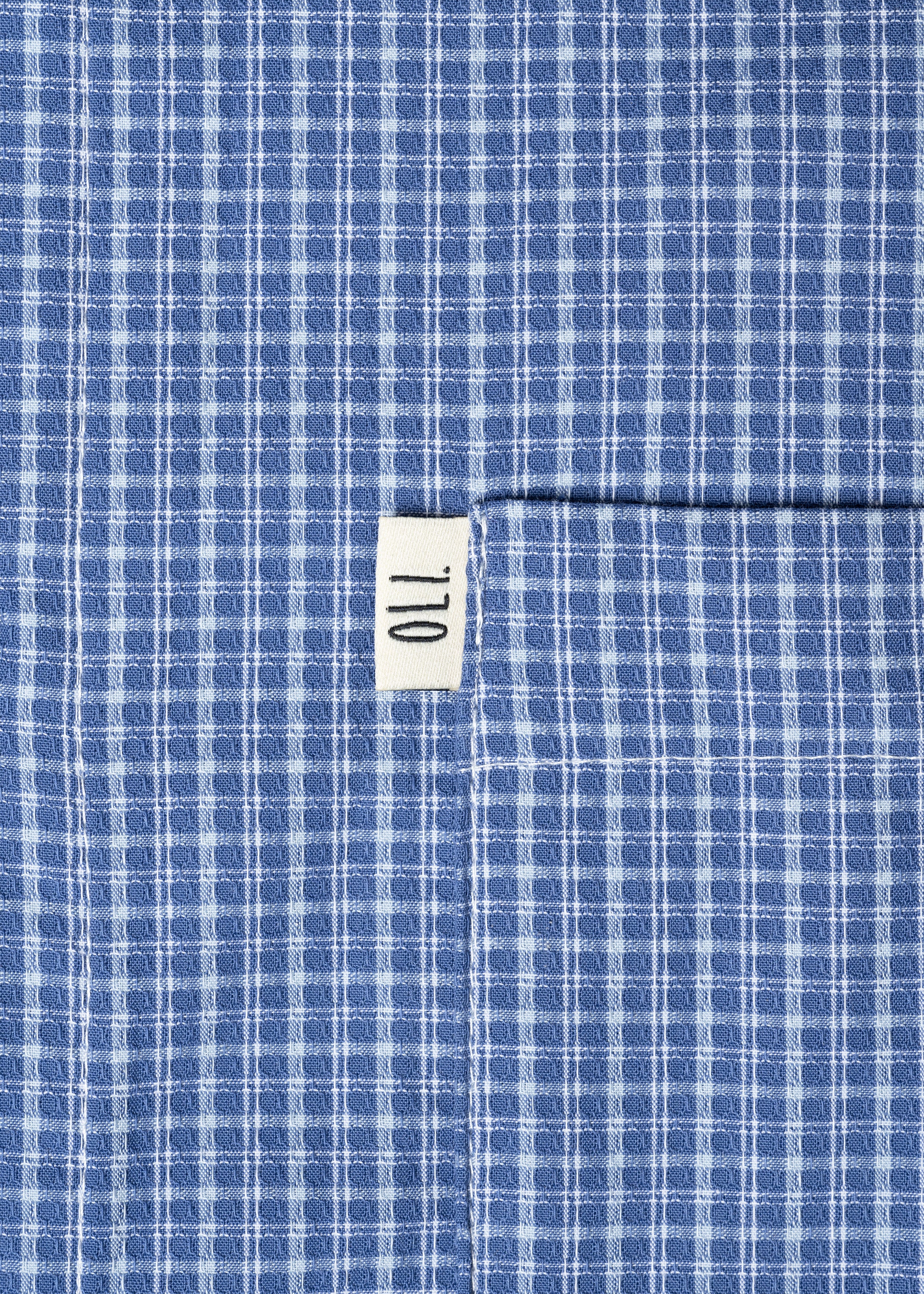 Wafer Long Sleeve Button Up - Blue