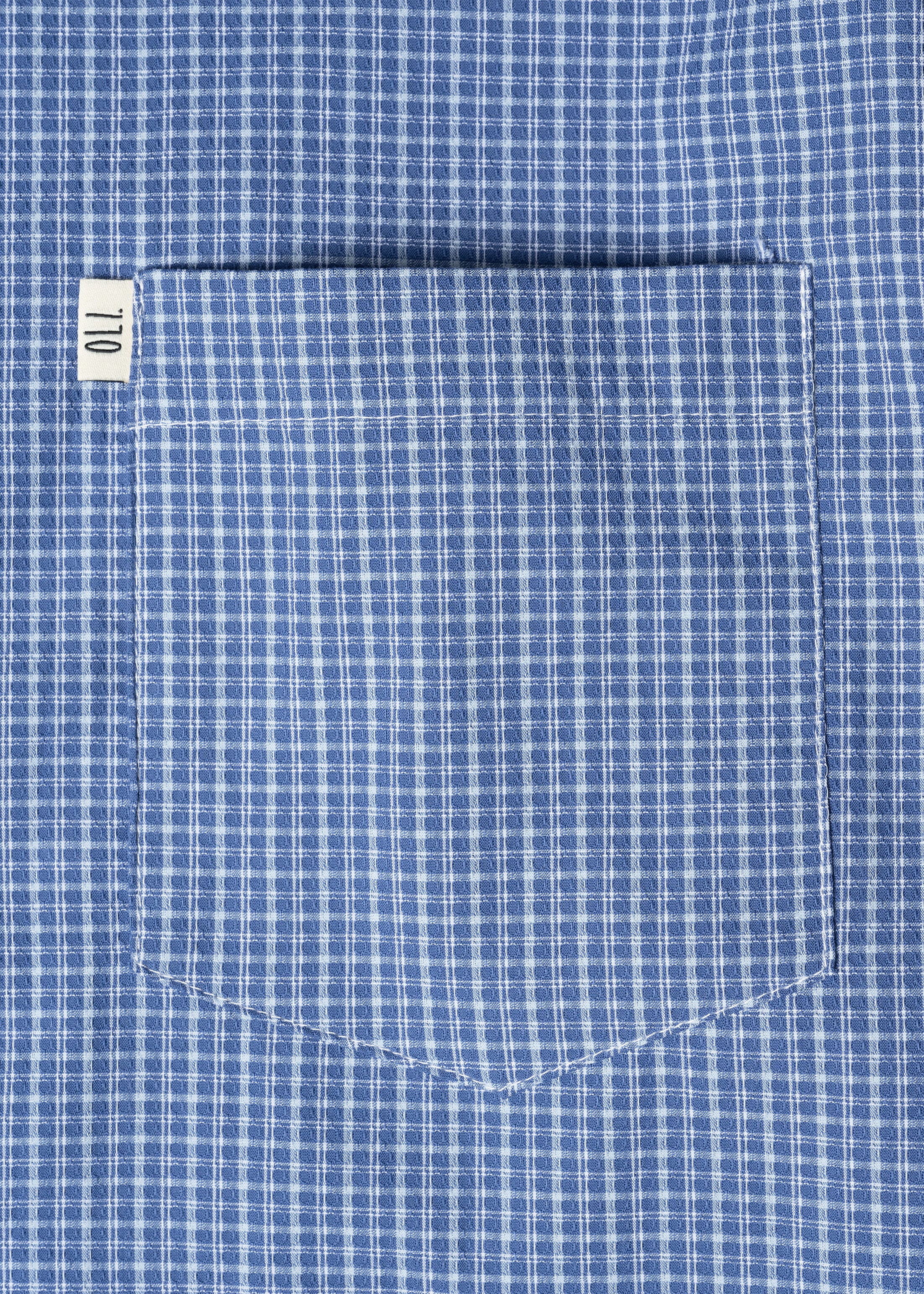 Wafer Long Sleeve Button Up - Blue