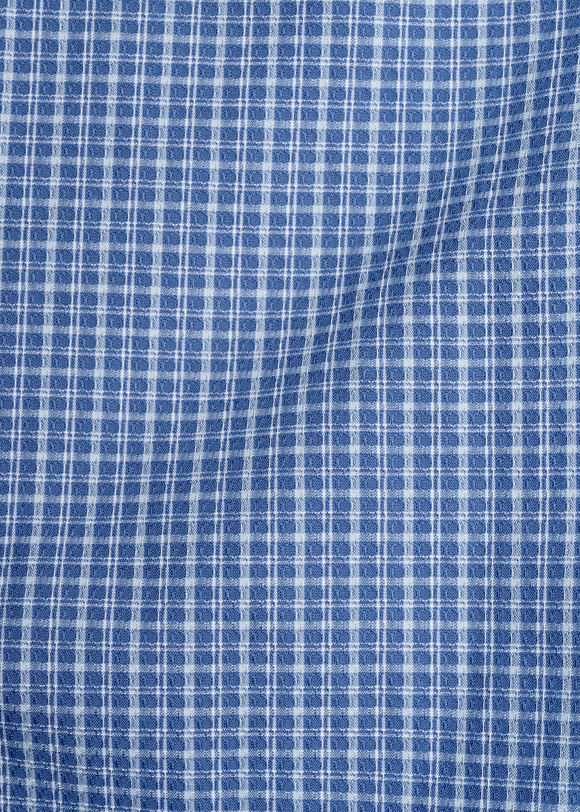 Wafer Long Sleeve Button Up - Blue