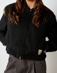 Cropped Reversible Kelpie Jacket - Black/Stone