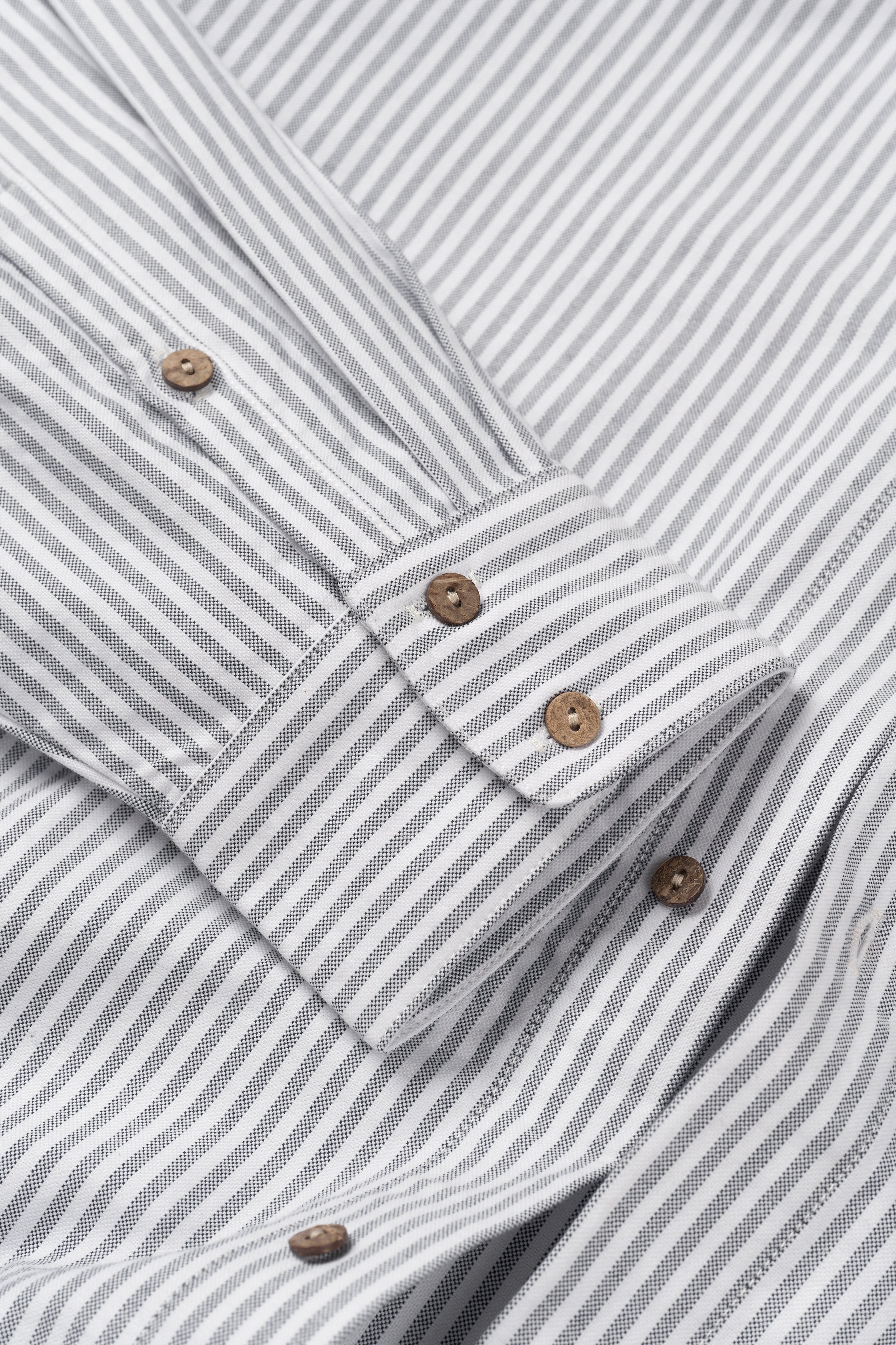 Oxford  Stripe Long Sleeve Button Up