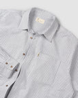 Oxford  Stripe Long Sleeve Button Up