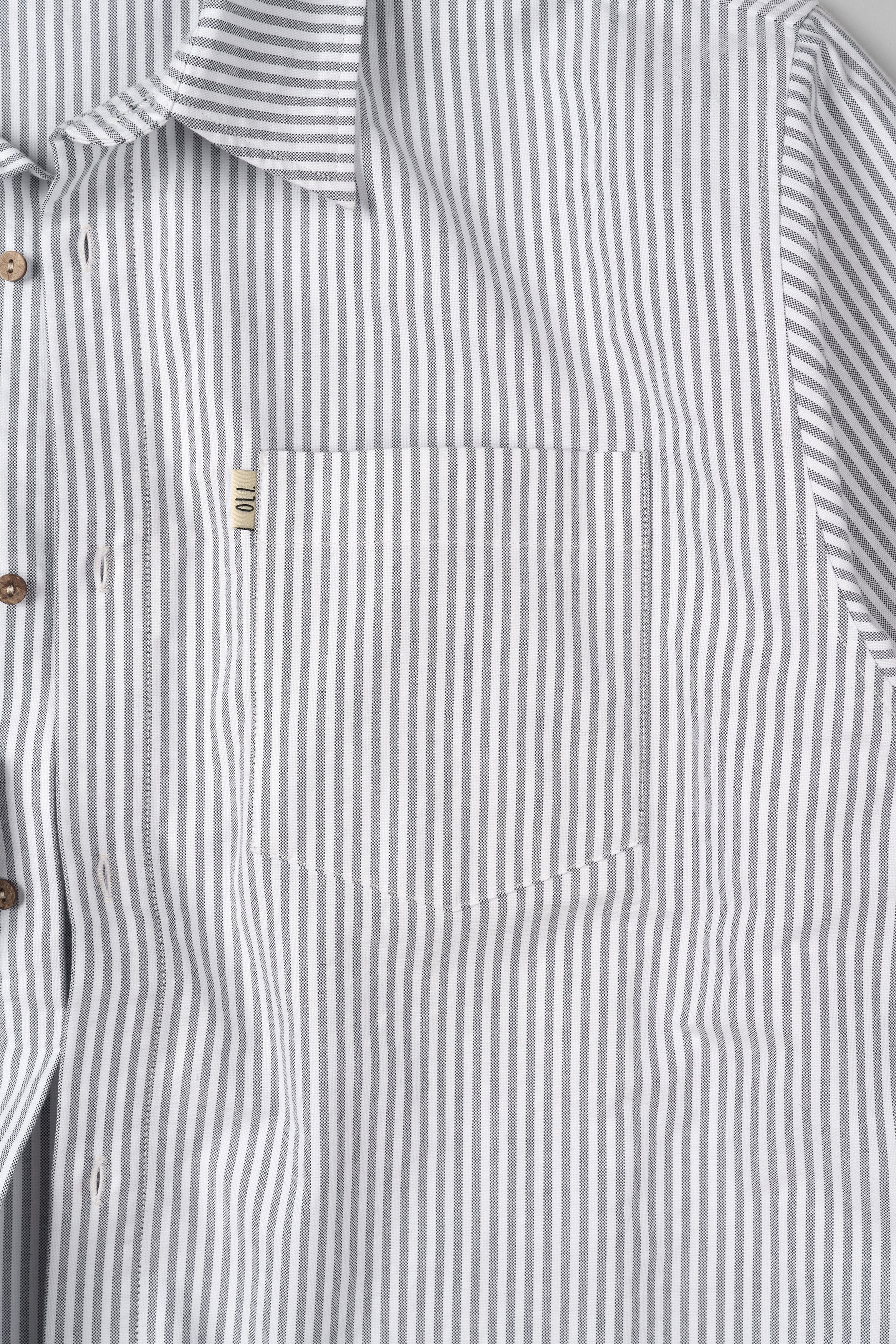 Oxford  Stripe Long Sleeve Button Up