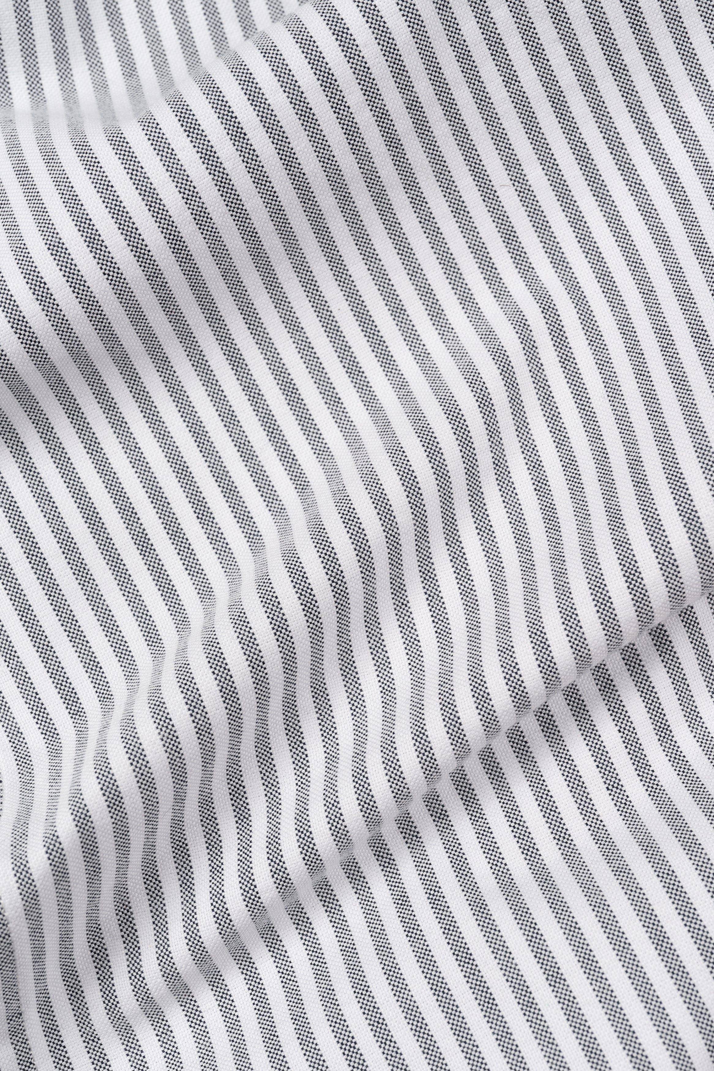 Oxford  Stripe Long Sleeve Button Up