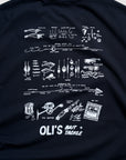 Bait & Tackle Back Print T - Navy