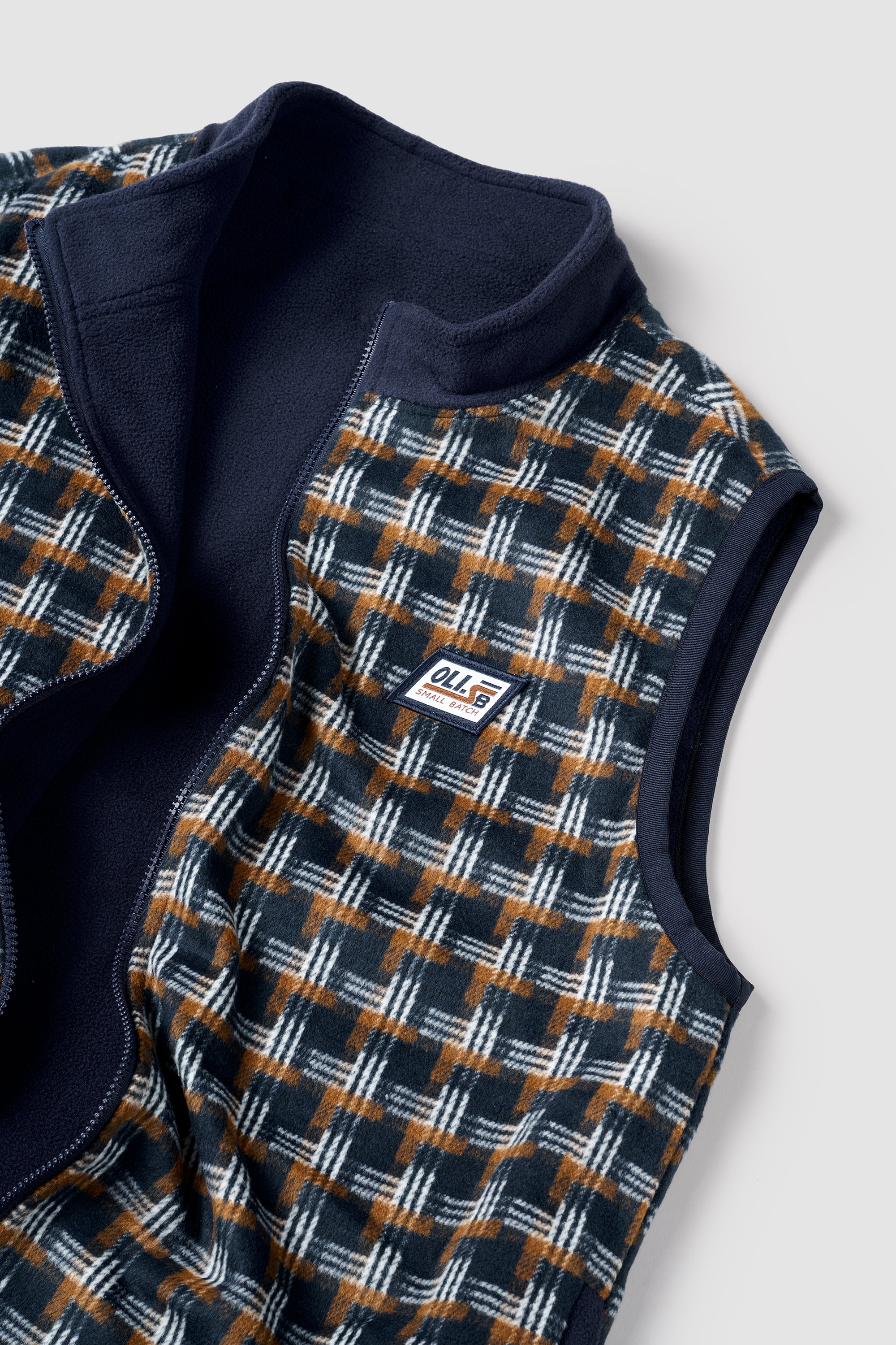 Reversible Polar Fleece Vest - Navy