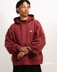 Embroidered Signature Hood - Brick