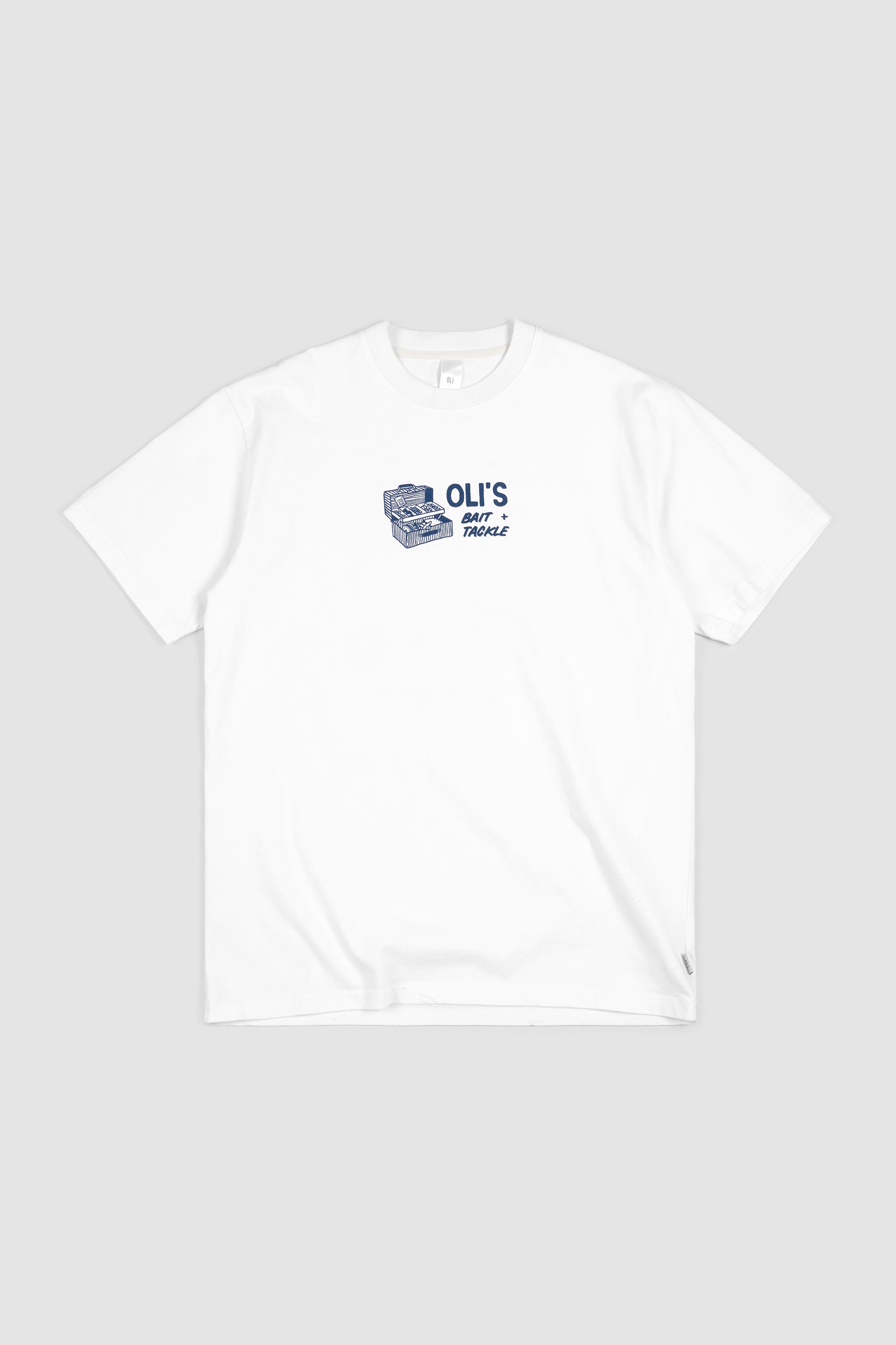 *IMPERFECT* Bait &amp; Tackle Back Print T - White