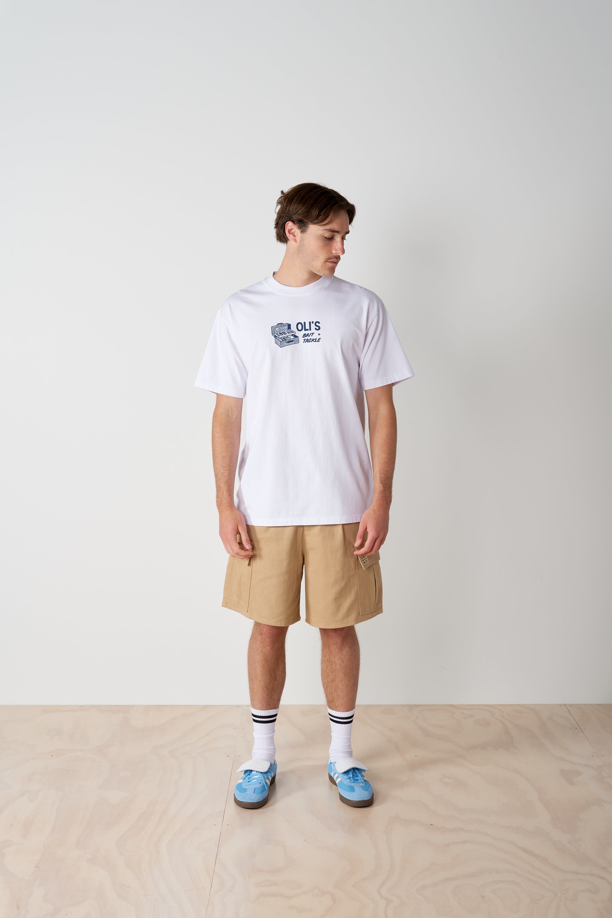 *IMPERFECT* Bait &amp; Tackle Back Print T - White