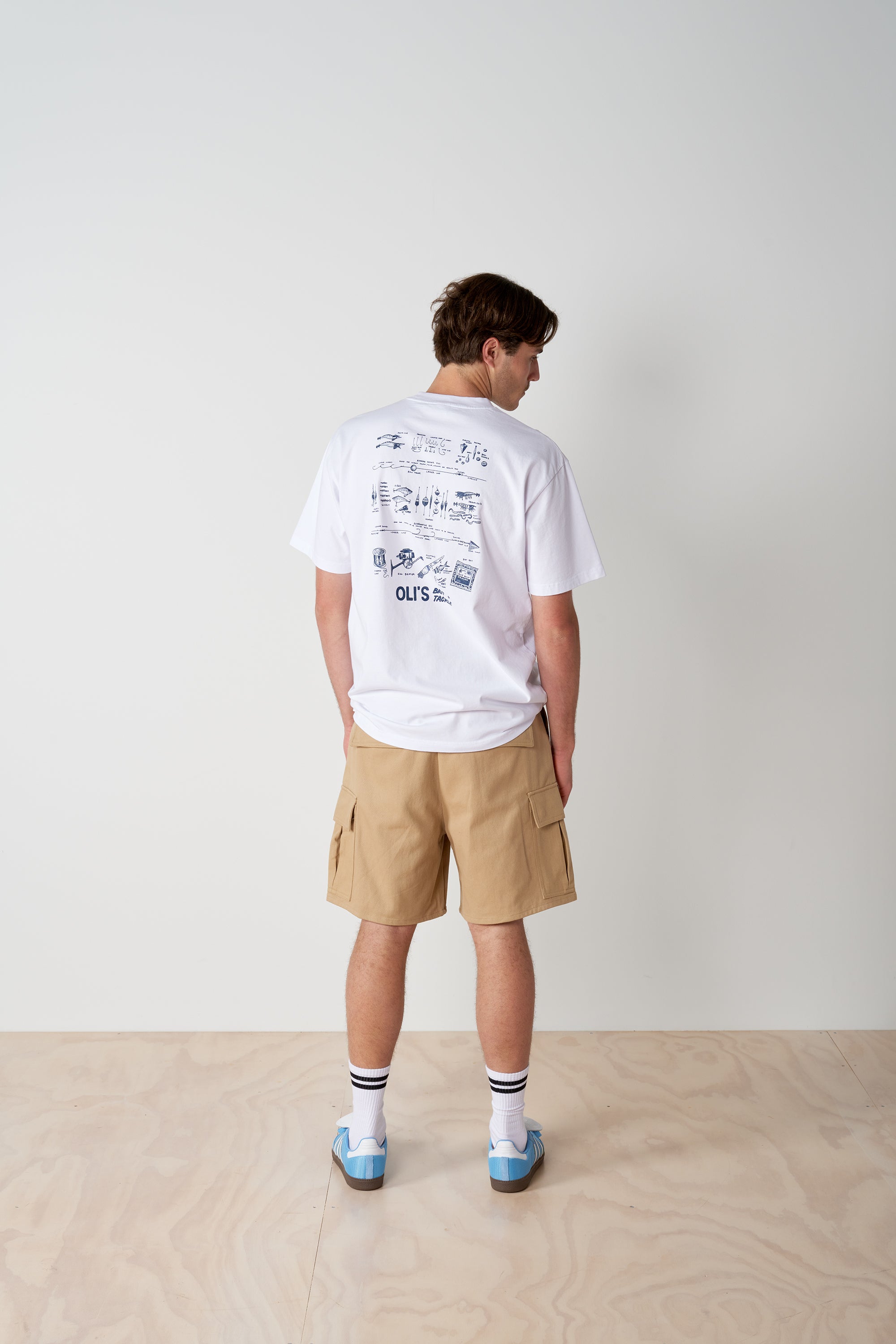 *IMPERFECT* Bait &amp; Tackle Back Print T - White