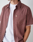 Picnic Button Up - Deep Red