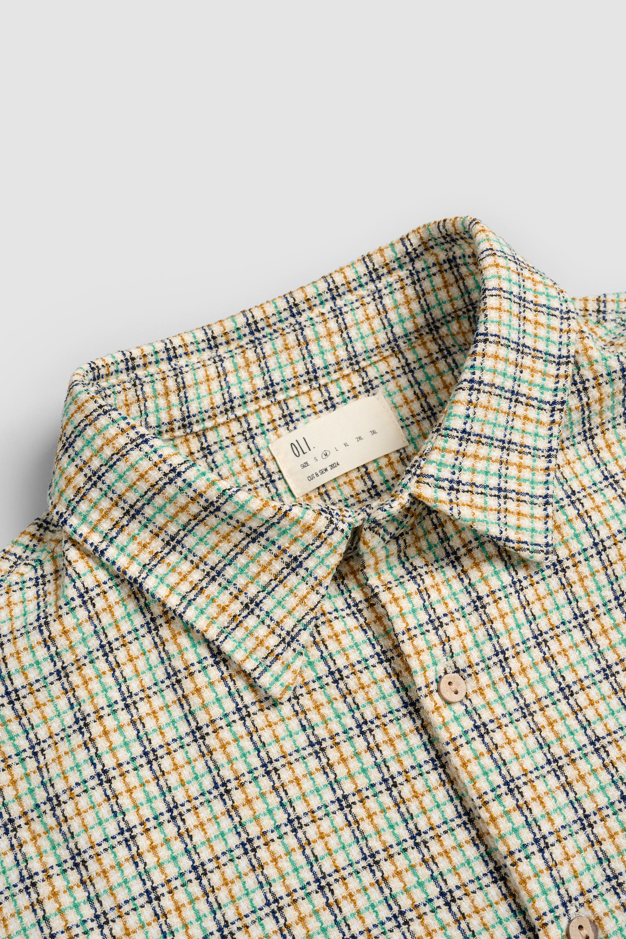 Waffle Long Sleeve Button Up